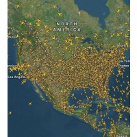 오늘자 토요일 미국 하늘 비행기 교통 현황